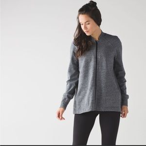 Lulu Pleat to Street bomber sweatshirt jacket